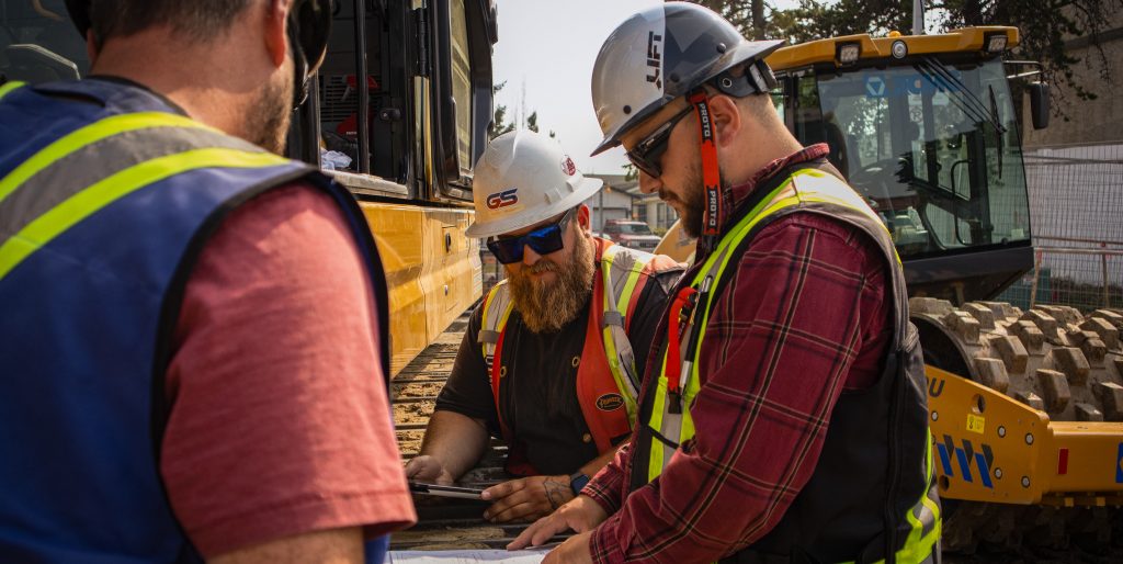 Superintendent of GS Construction with his crew